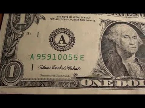 dollar serial number value